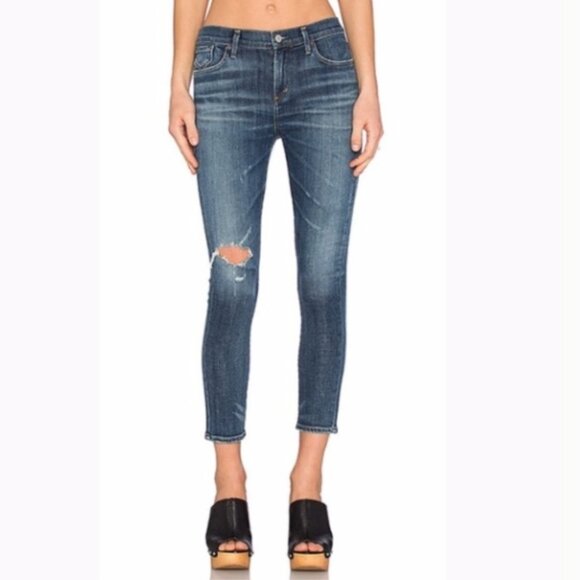 Agolde Sophie Crop Skinny Distressed Jeans size 28 - Picture 11 of 16